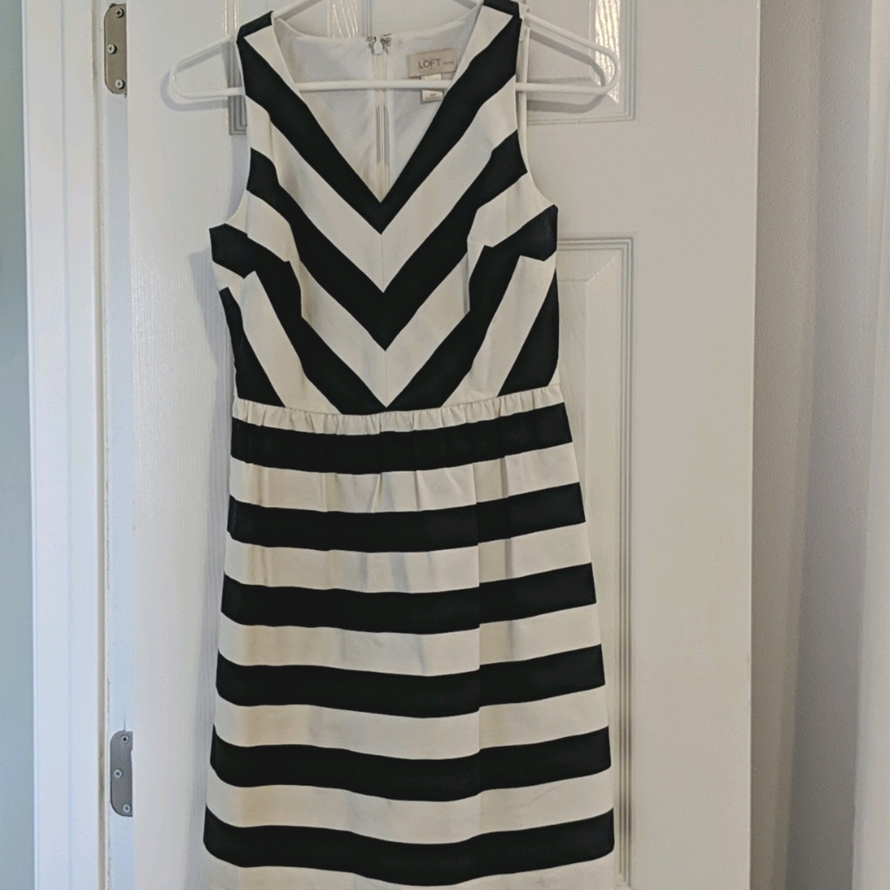 Bold black and white dress
